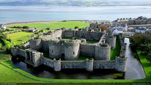 Beaumaris Castle arial