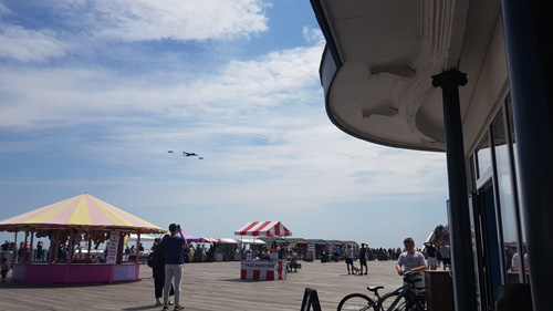 Hastings Pier Spitfire Fly by 