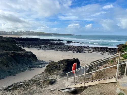 Explore Little Fistral Beach in Newquay, Cornwall—a tranquil, sandy retreat offering stunning coastal views and a peaceful atmosphere. Perfect for relaxing, swimming, and enjoying the natural beauty of the Cornish coast.