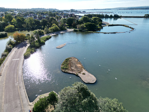 Rockley Watersports Poole lake from the air