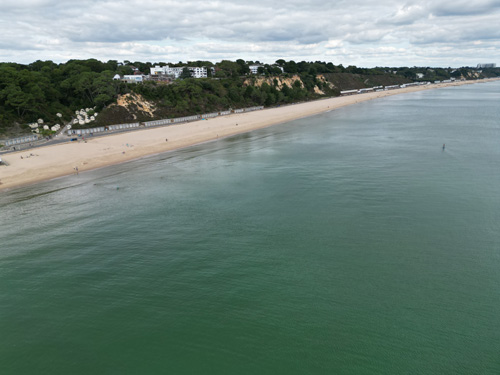 Sandbanks beach from the air