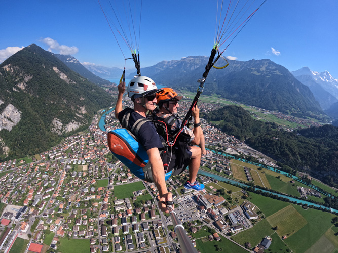 Paragliding over Interlaken