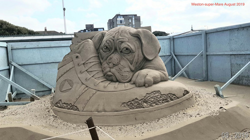 Weston Sand Sculpture Puppy