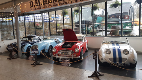 Explore the interior of Healeys Cornish Cyder Farm and admire its collection of vintage cars. Enjoy a unique blend of cider-making history and classic automotive charm in this captivating Cornish attraction.