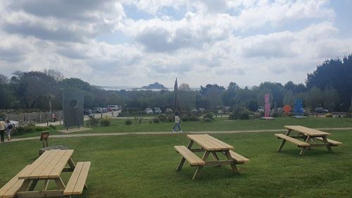 Enjoy a relaxing picnic at Tremenheere Sculpture Gardens in Cornwall. Delight in contemporary art, lush gardens, and serene surroundings while having a pleasant outdoor meal