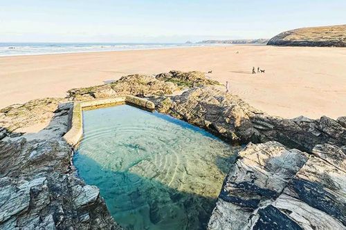Discover Chapel Rock Pool in Cornwall, a serene natural tidal pool nestled along the rugged coastline, perfect for a peaceful retreat and scenic exploration
