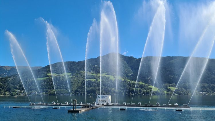 Zell am See Wasserspiele the amazing water feature to music