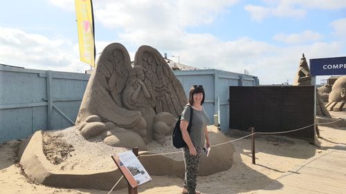 Weston Sand Sculpture Selfie