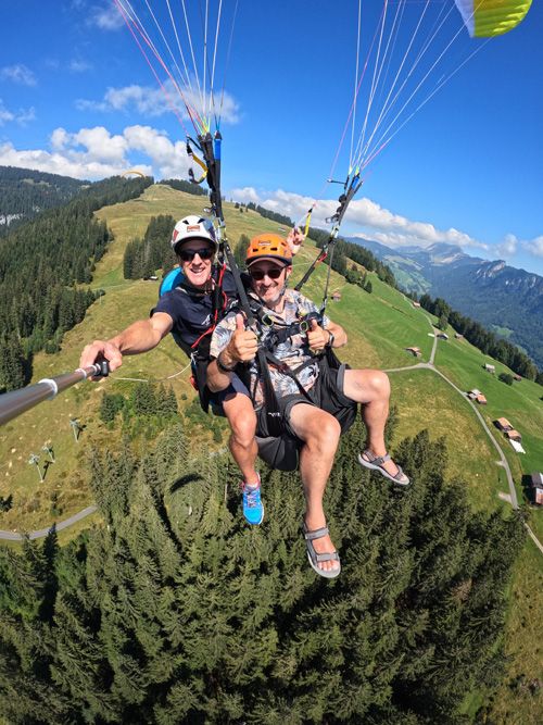 Paragliding over Interlaken